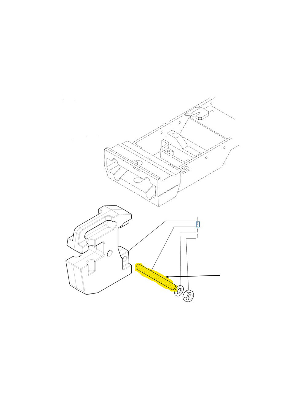 Barra kit di fissaggio zavorra New Holland - cod 9977272 Barra kit di fissaggio zavorra New Holland - cod 9977272
