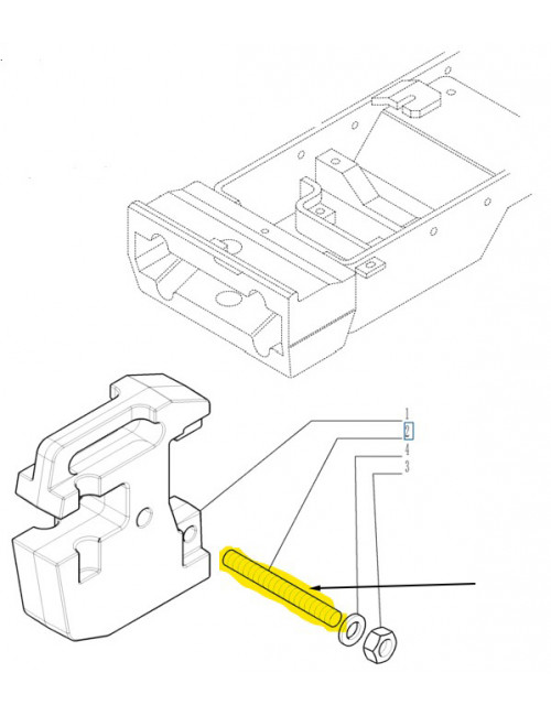 Barra kit di fissaggio zavorra New Holland - cod 9977272