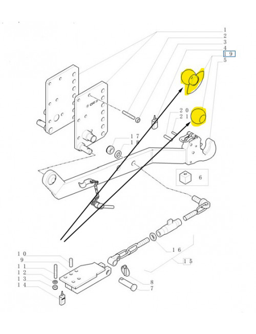 Boccola a ganci rapidi New Holland -cod 9975919