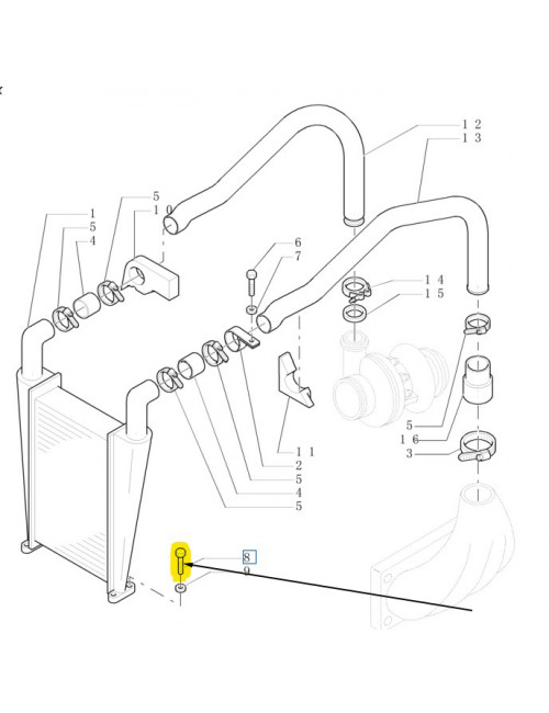 Bullone M10x45 mm New Holland - cod 11107021
