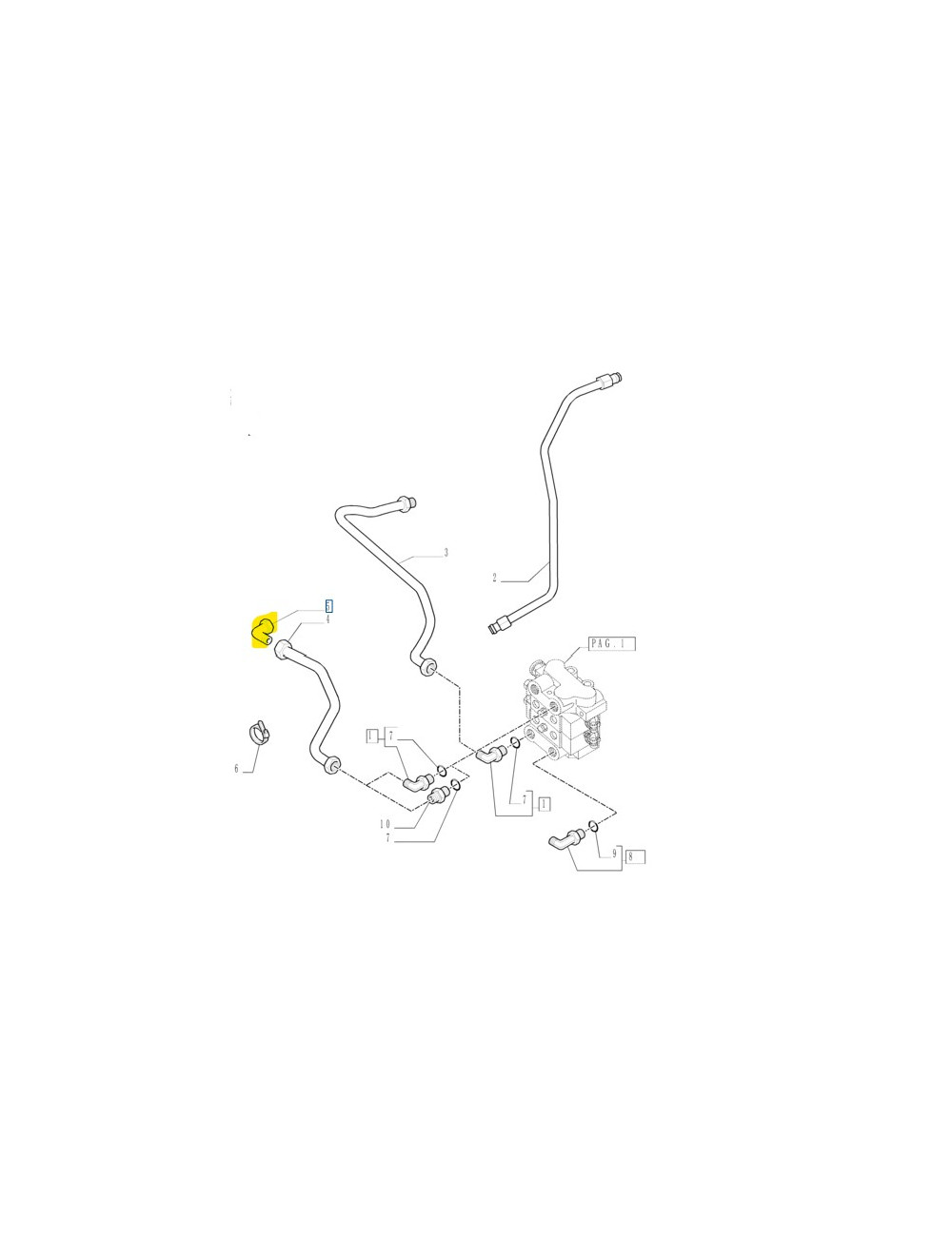 Connettore idraulico New Holland - cod 47128974 Connettore idraulico New Holland - cod 47128974