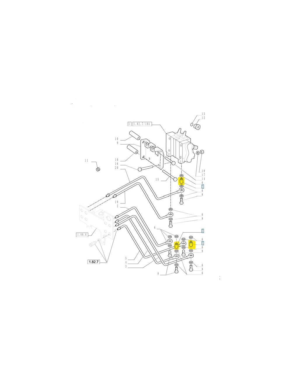 Connettore idraulico New Holland - cod 5128338 Connettore idraulico New Holland - cod 5128338