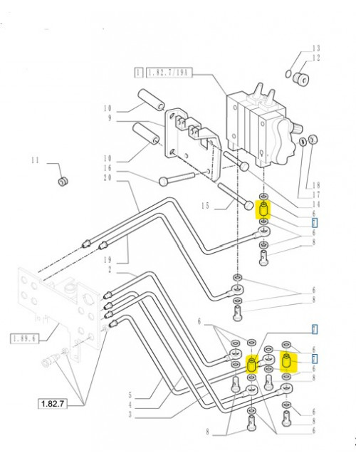 Connettore idraulico New Holland - cod 5128338