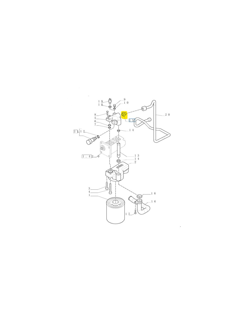 Connettore idraulico New Holland - cod 5158802