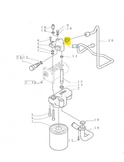 Connettore idraulico New Holland - cod 5158802