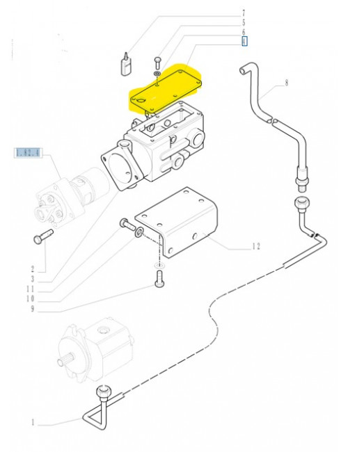 Coperchio impianto idraulico sollevatore originale New Holland -cod 9976405
