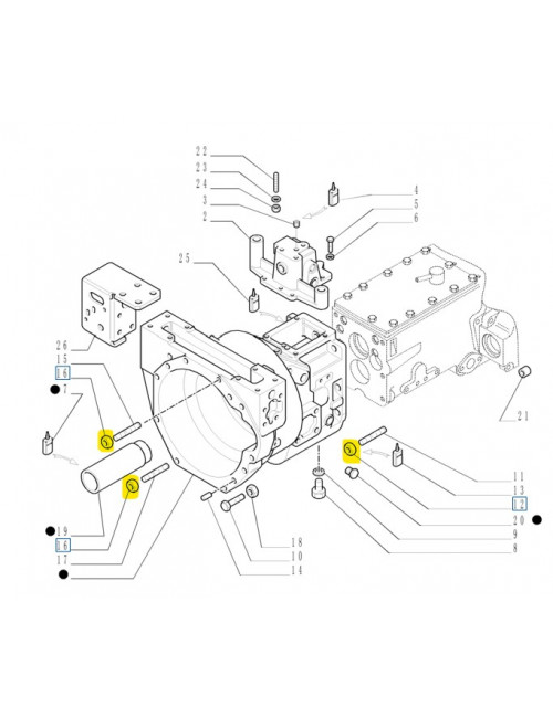 Dado  trasmiss. scatola  frizione New Holland -cod 9975022