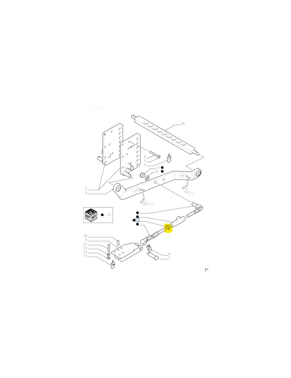 Dado catene anti scuotimento New Holland -cod 9975147 Dado catene anti scuotimento New Holland -cod 9975147