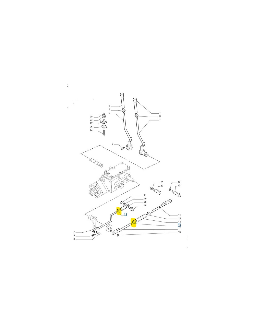 Dado comando meccanico sollevat. New Holland -cod 9975972 Dado comando meccanico sollevat. New Holland -cod 9975972