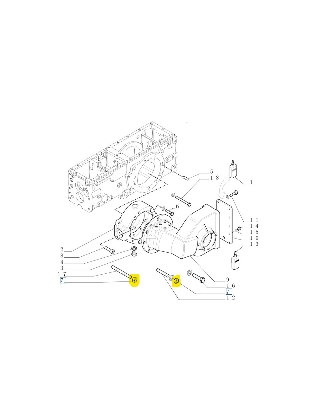 Dado scatola ridutt. laterali assale post. New Holland -cod 9975021