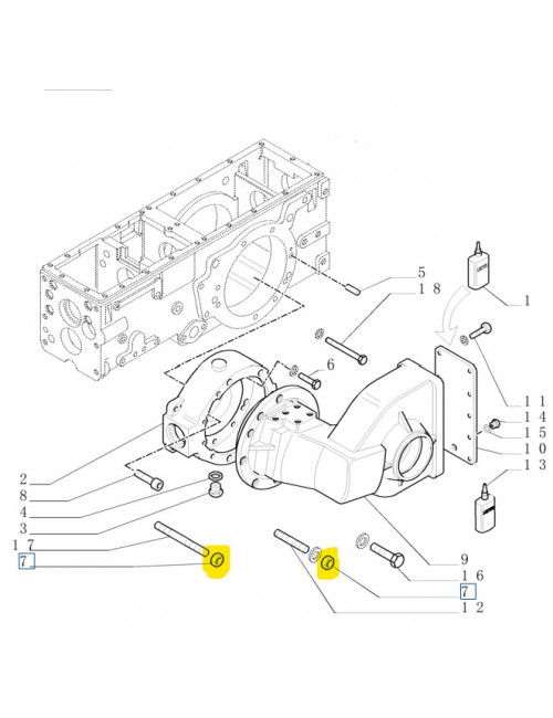 Dado scatola ridutt. laterali assale post. New Holland -cod 9975021