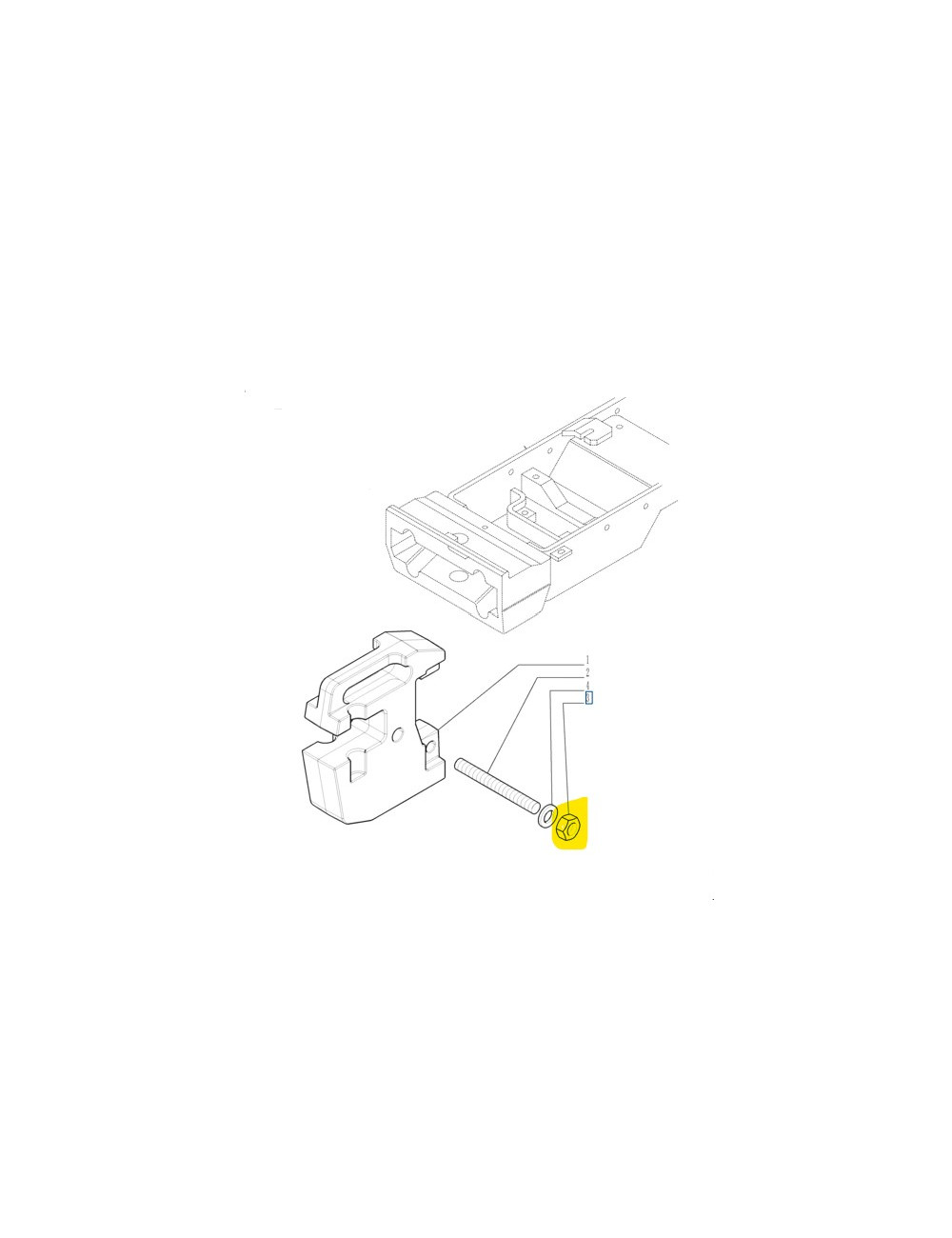 Dado supporto ant. zavorre New Holland -cod 9975283 Dado supporto ant. zavorre New Holland -cod 9975283