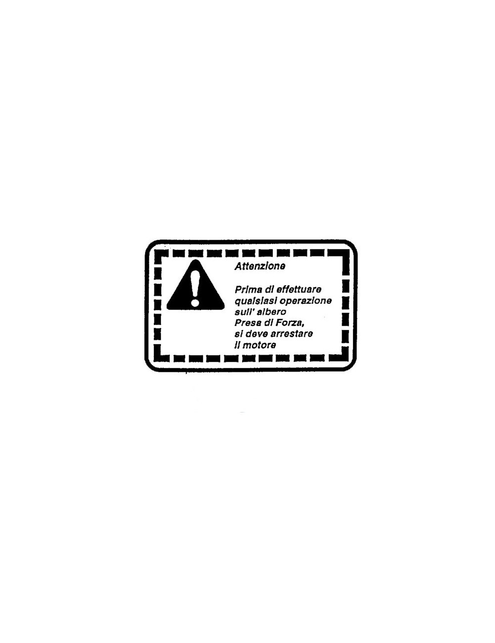 Decalcomania attenzione New Holland - cod 5093577