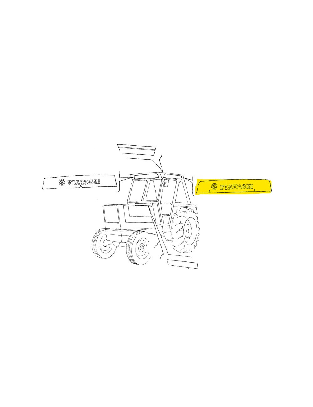 Decalcomania posteriore Fiat New Holland - cod 5132560