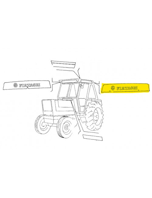 Decalcomania posteriore Fiat New Holland - cod 5132560