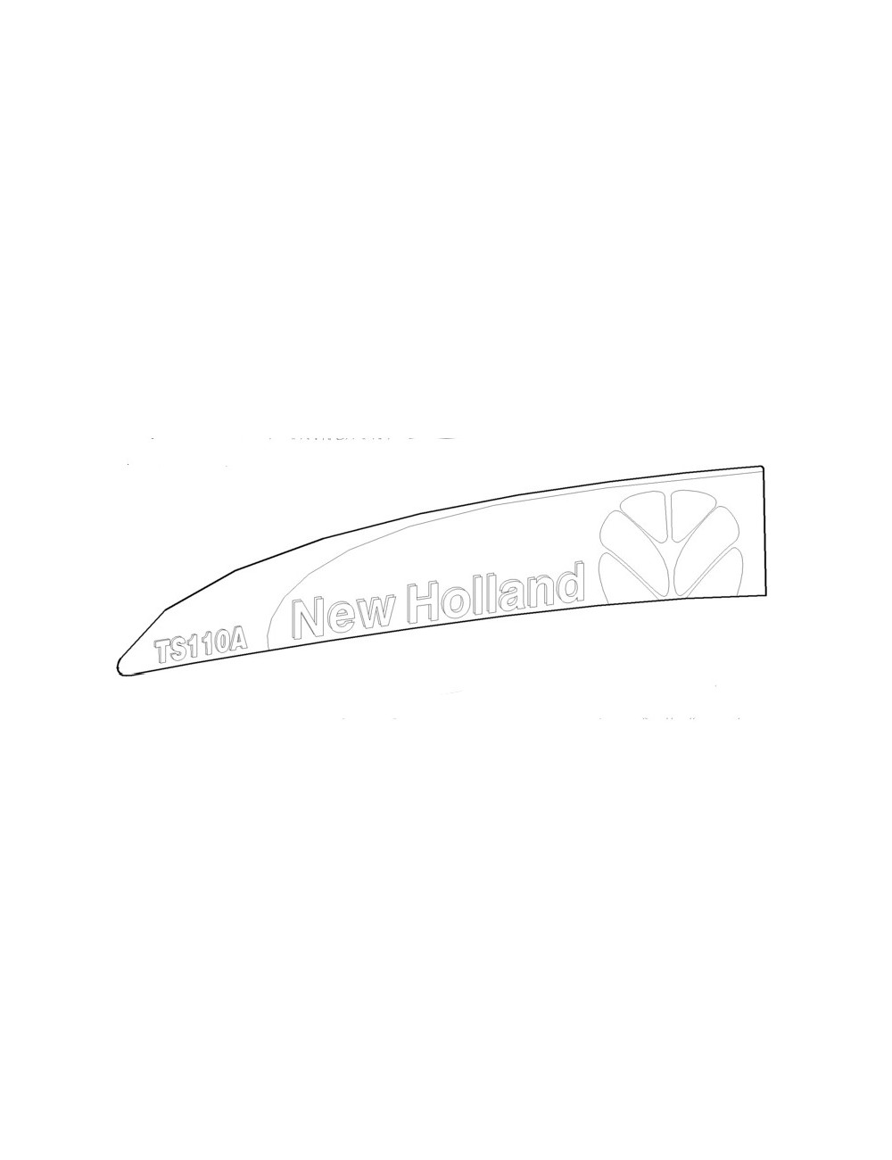 Decalcomania sigla modello TS110A New Holland destro - cod 82039918