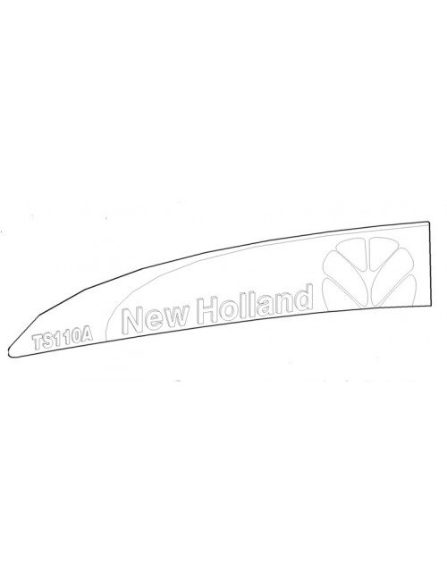 Decalcomania sigla modello TS110A New Holland sinistro - cod 82039917