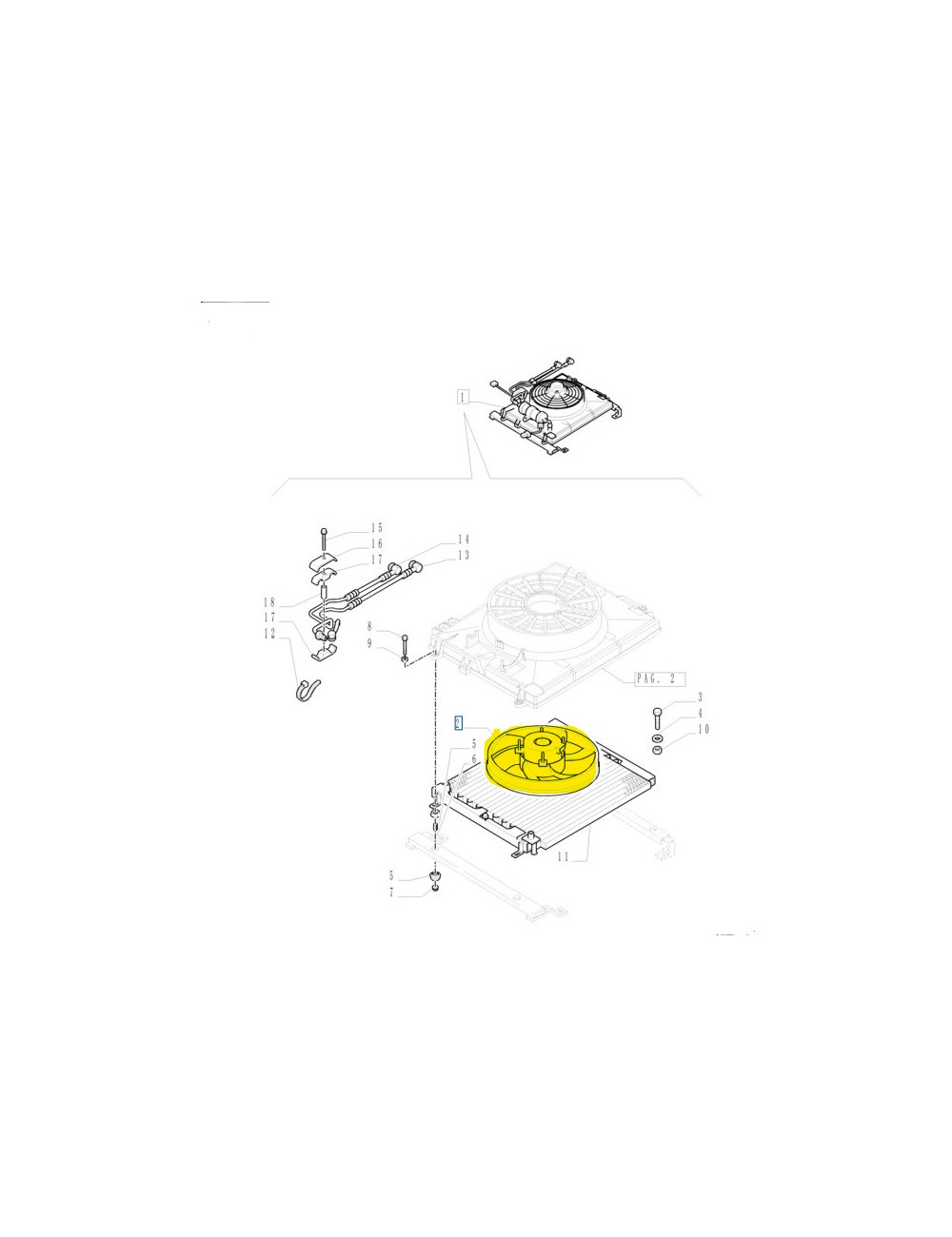 Elettroventilatore aria condizionata 41,4mm New Holland - cod 87303179 Elettroventilatore aria condizionata 41,4mm New Holland - cod 87303179