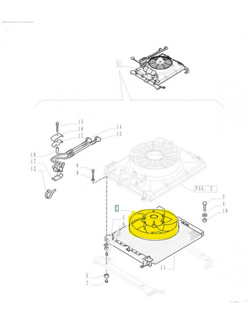 Elettroventilatore aria condizionata 41,4mm New Holland - cod 87303179