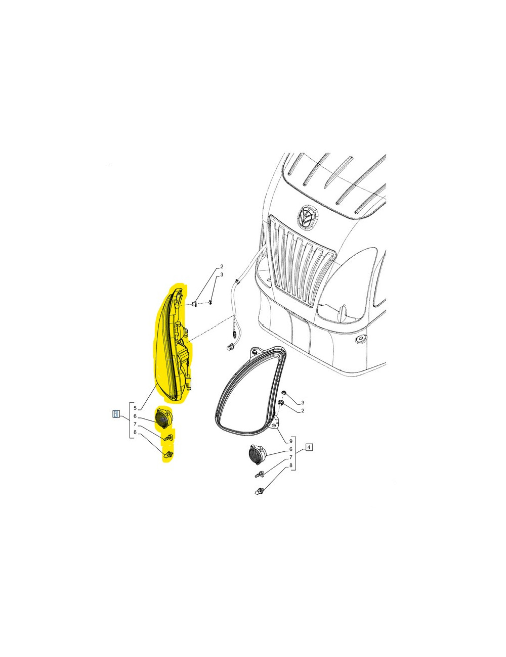 Faro anteriore destro New Holland - cod 87693345