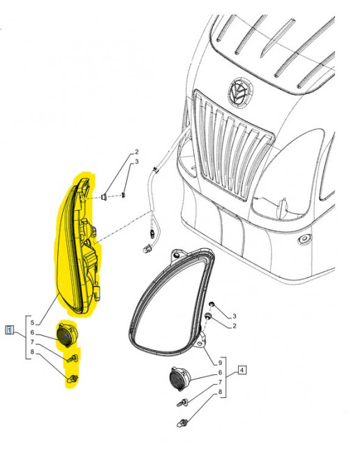Faro anteriore destro New Holland - cod 87693345