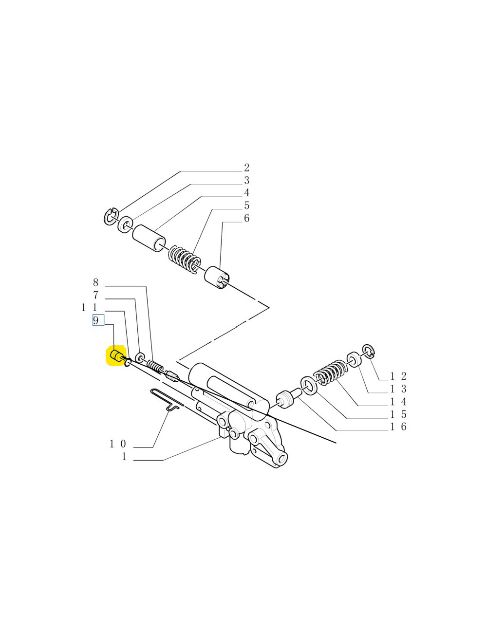 Fermo per valvola idraulica freni New Holland - cod 81866165
