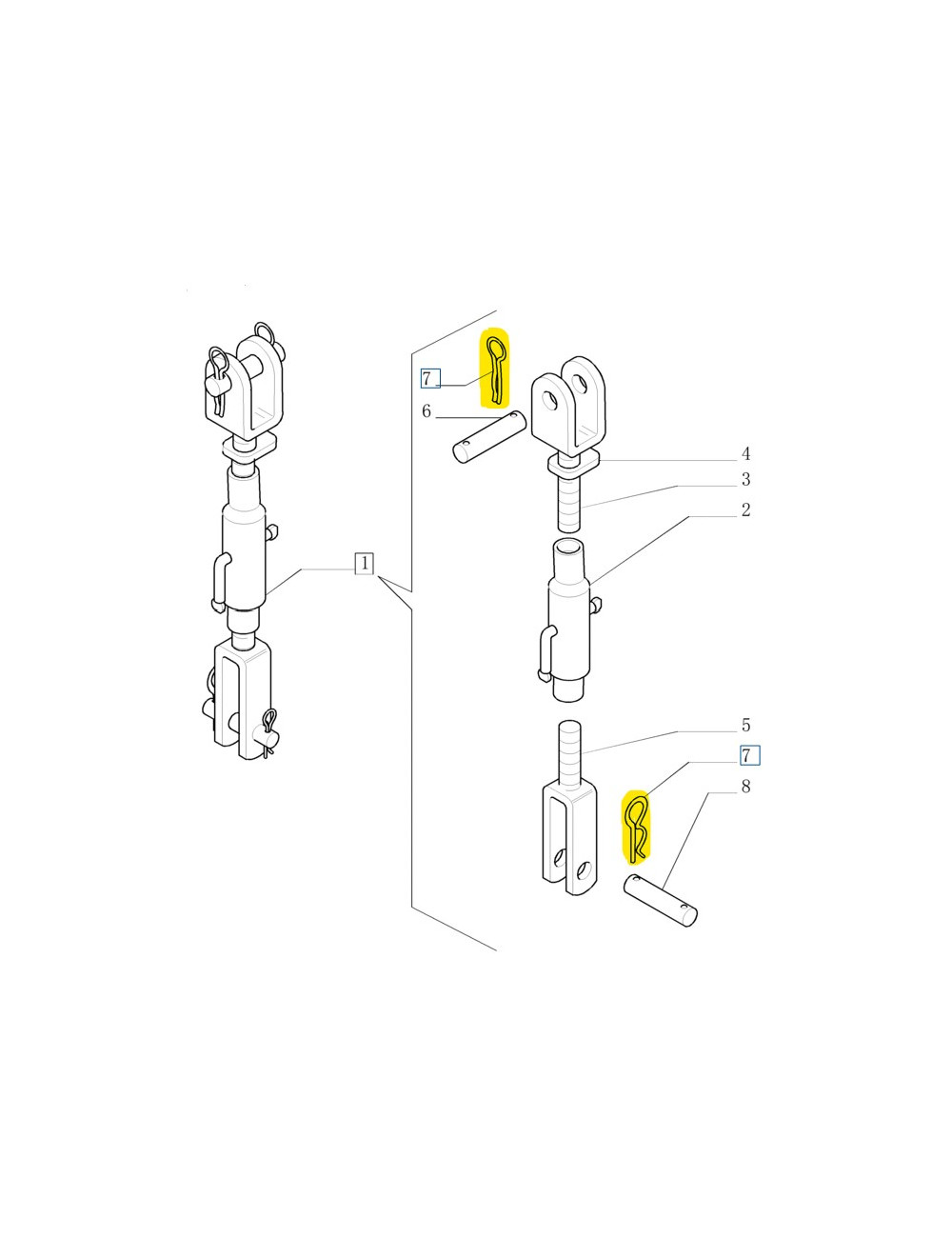 Fermo tirante registrabile New Holland - cod 9977463