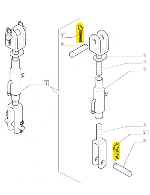 Fermo tirante registrabile New Holland - cod 9977463