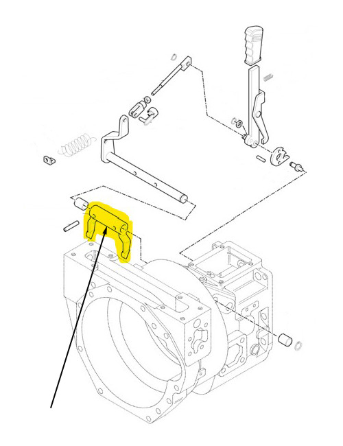 Forcella comando a mano presa di forza New Holland - cod 9977626