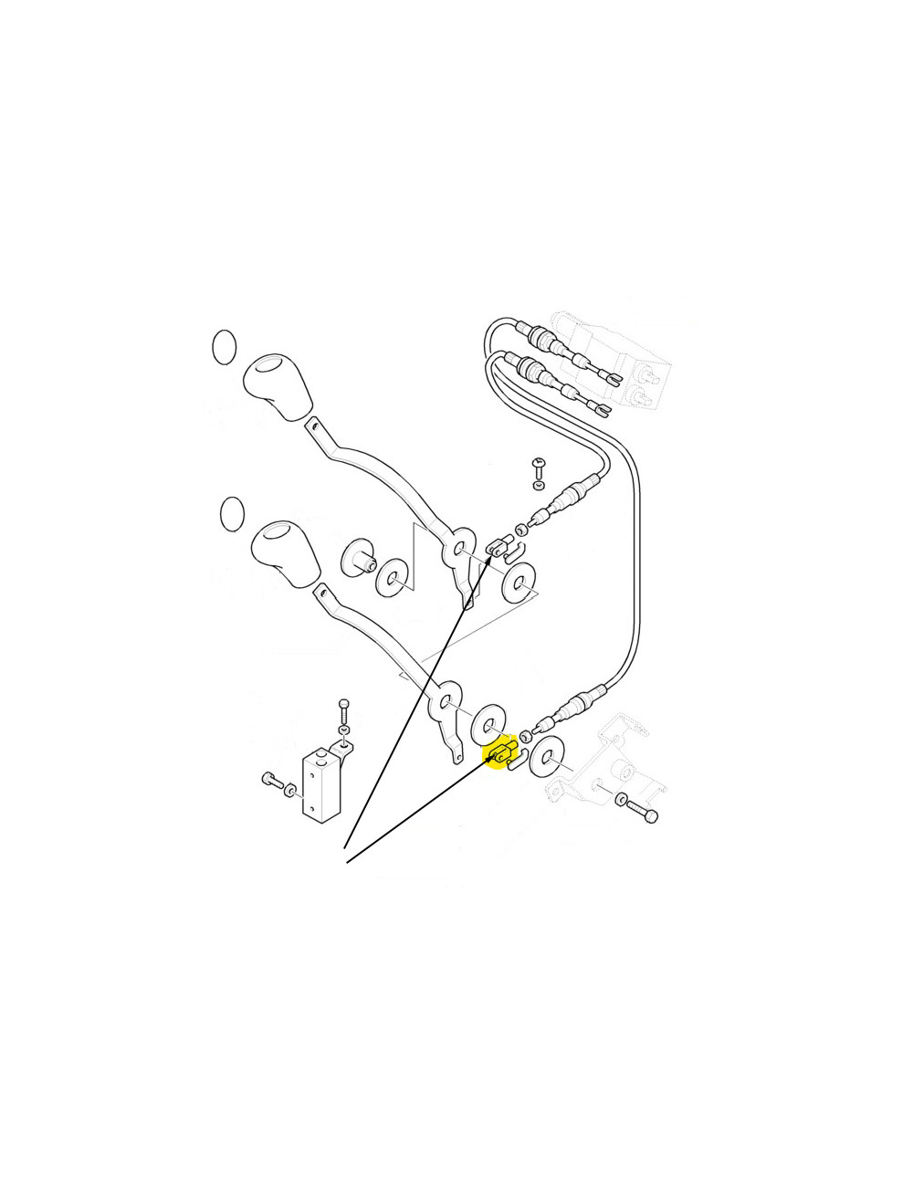 Forcellino gruppo leve di guida New Holland - cod 9971641