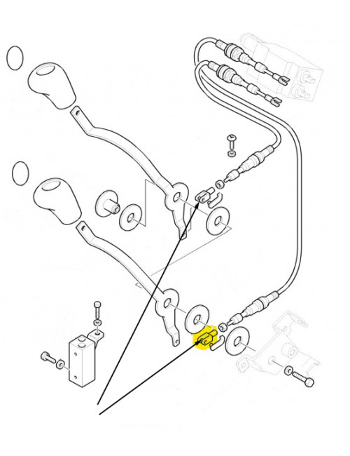 Forcellino gruppo leve di guida New Holland - cod 9971641