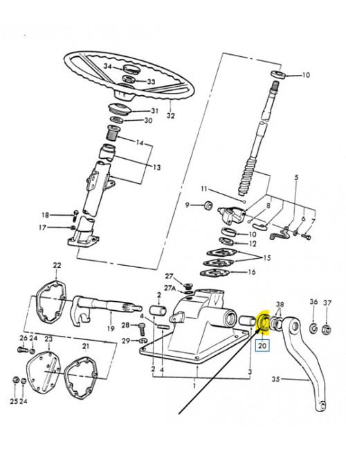 Guarnizione sterzo New Holland - cod 81803055