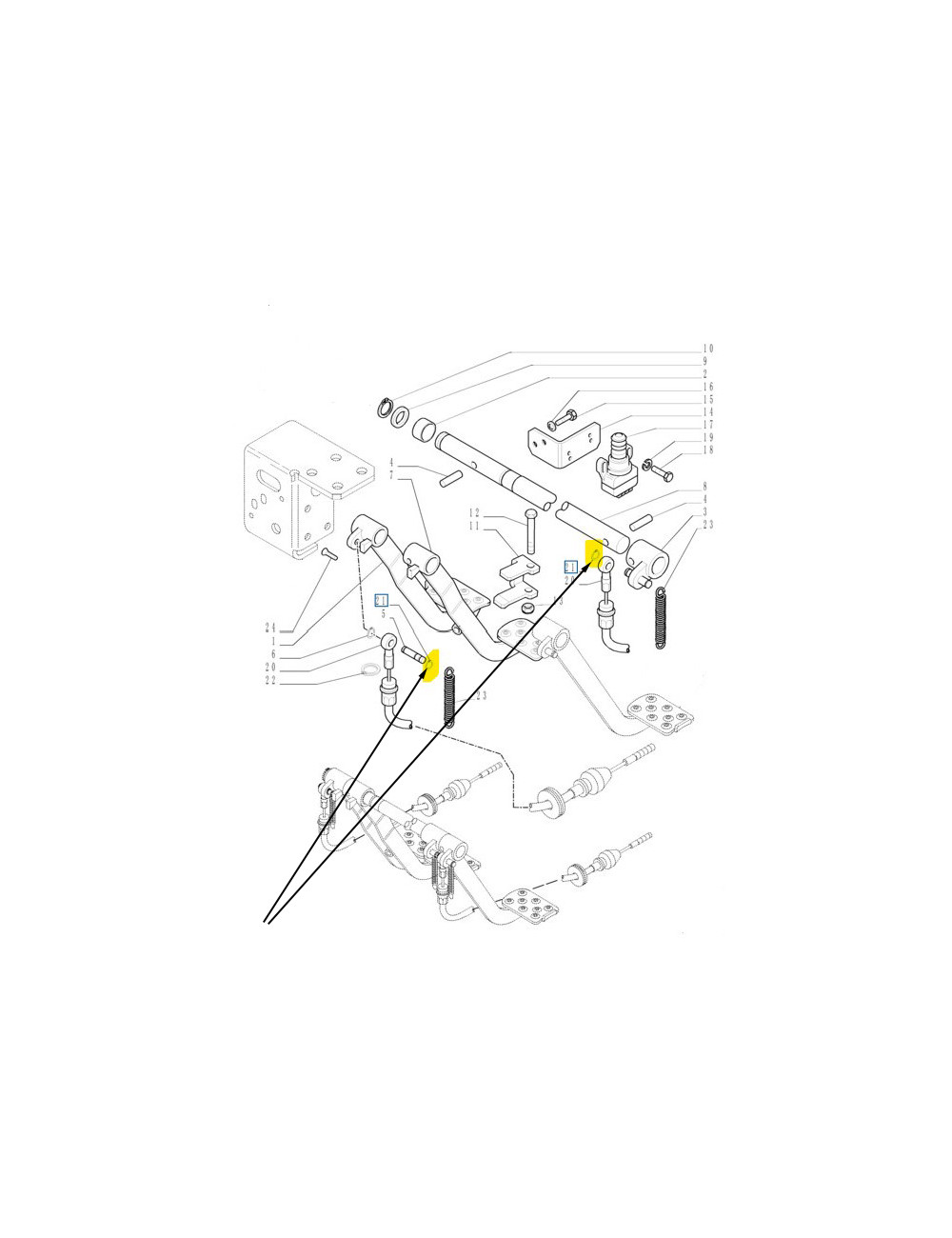 Guarnizione tenuta pedali freni New Holland - cod 9975126