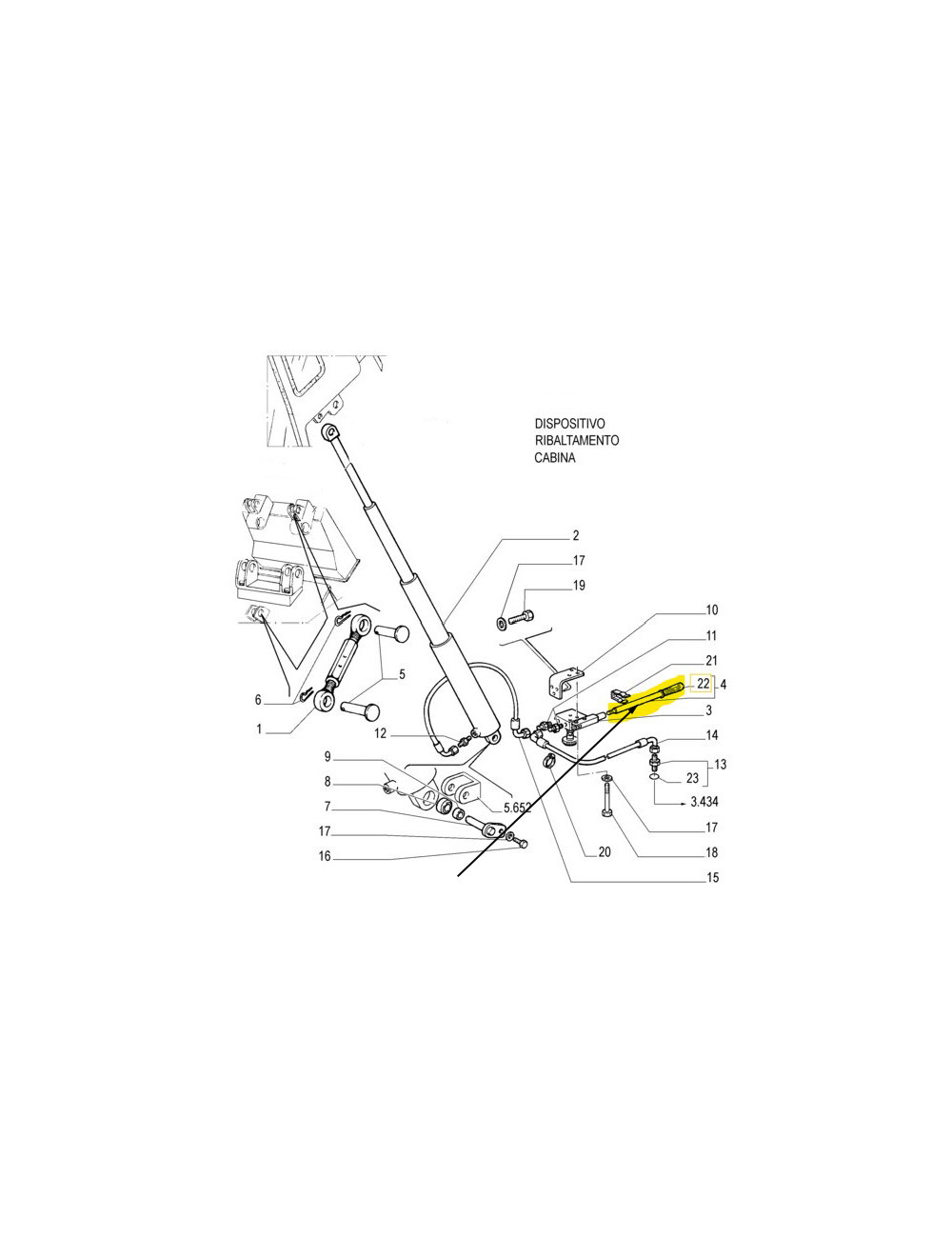 Impugnatura New Holland -cod 9966943 Impugnatura New Holland -cod 9966943
