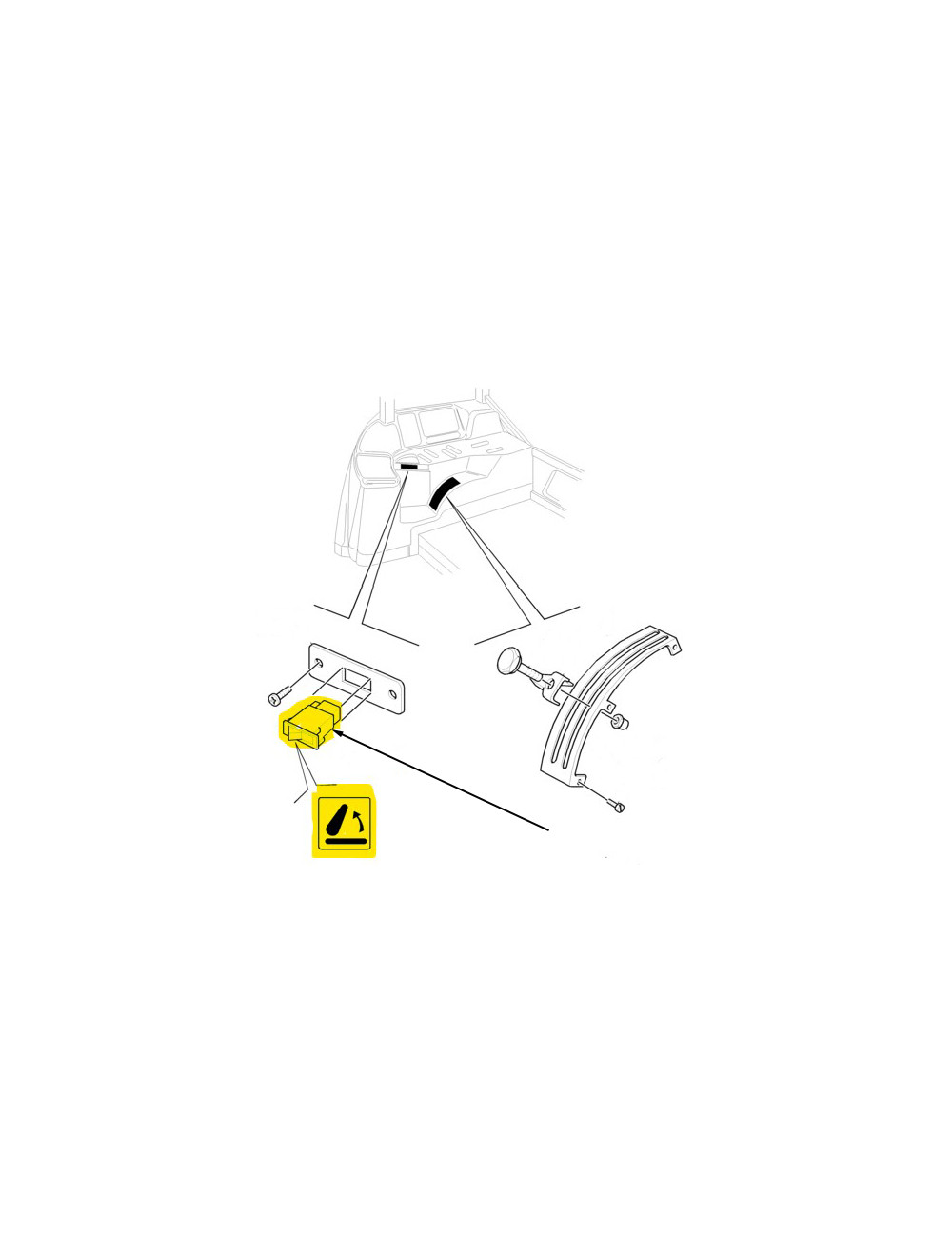Interruttore a leva comandi sollevatore New Holland -cod 82003259