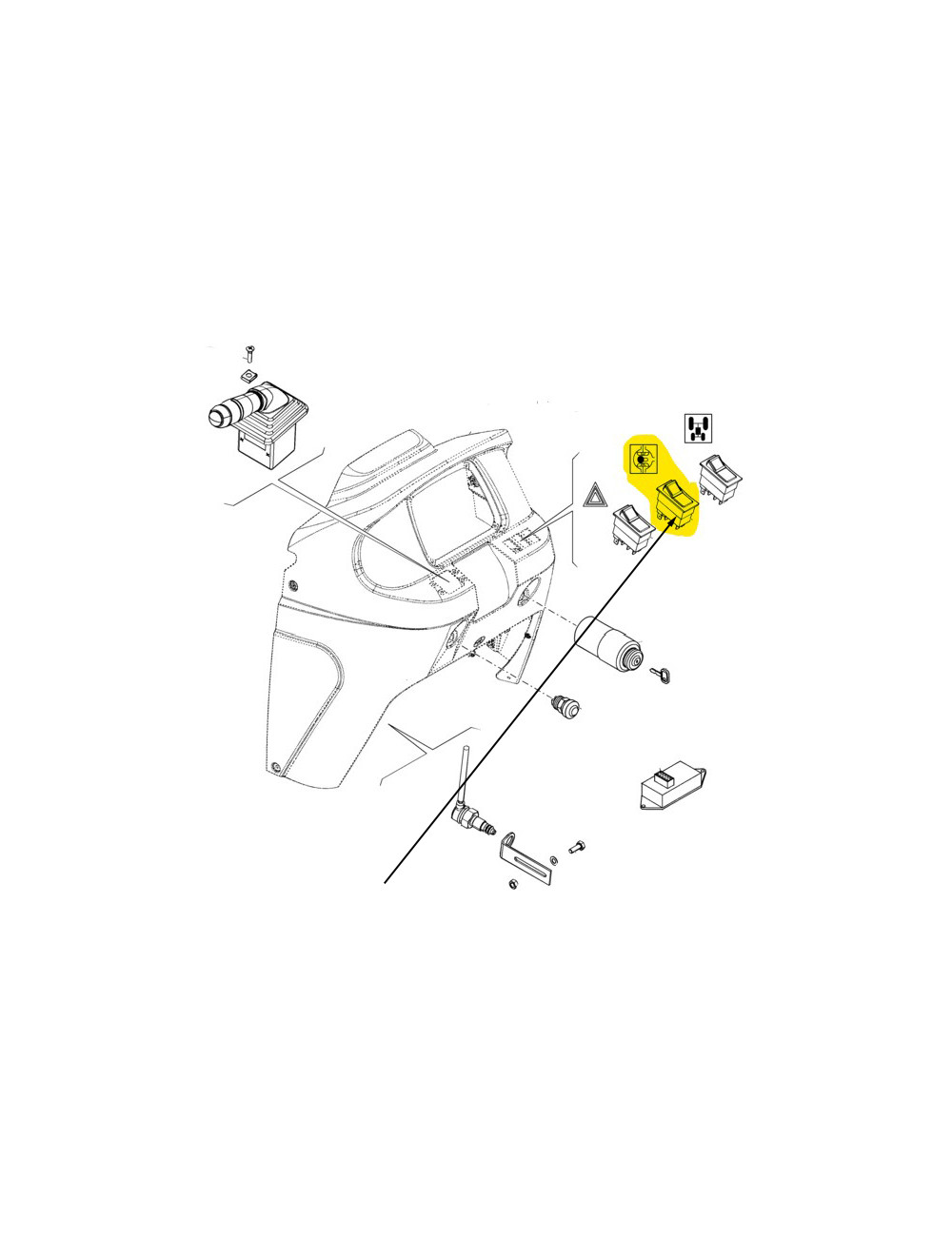 Interruttore a leva 4wd New Holland - cod 47128548