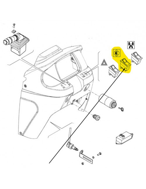 Interruttore a leva 4wd New Holland - cod 47128548