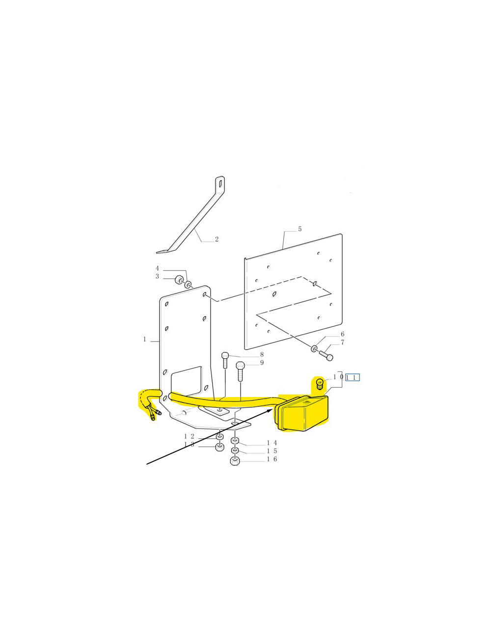 Luce targa supporto targa  12volt 10w New Holland -cod 82000705
