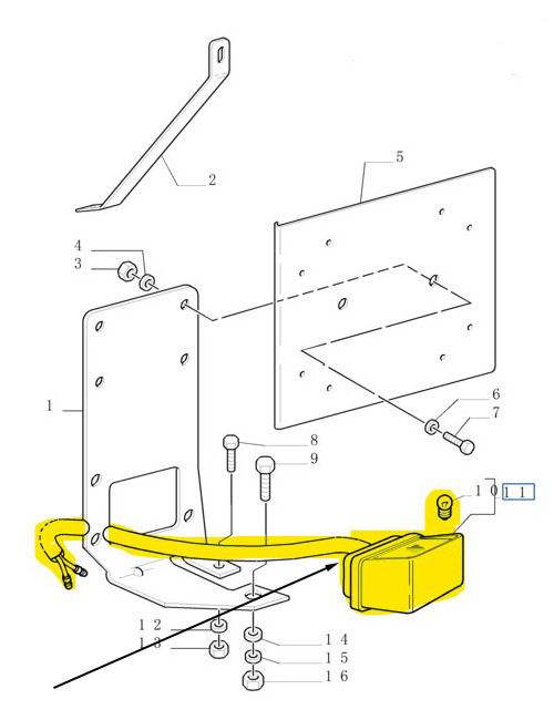Luce targa supporto targa  12volt 10w New Holland -cod 82000705