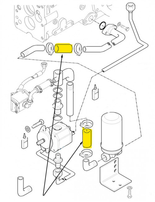 Manicotto impianto idraulico pompa e sollevatore New Holland - cod 9977061