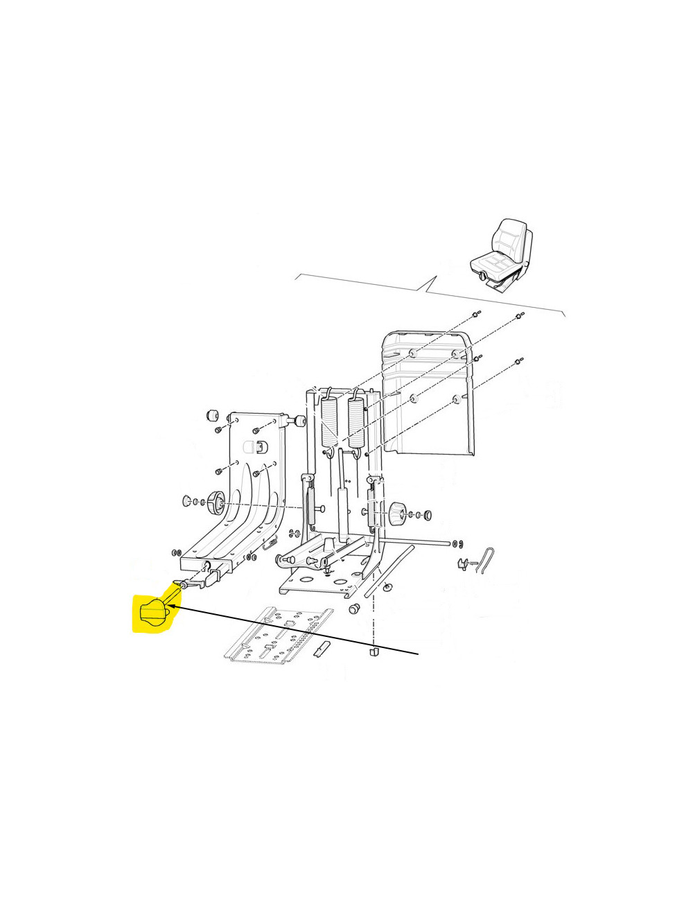 Manopola sedile New Holland - cod 47128245