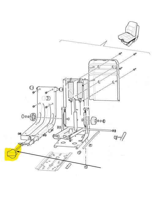 Manopola sedile New Holland - cod 47128245