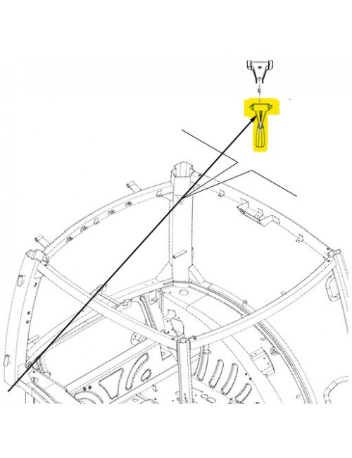 Martello per uscita di sicurezza + supporto New Holland - cod 84302275