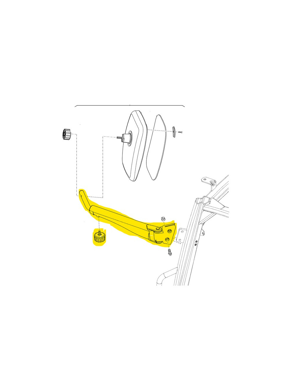 braccio telescopico specchio CNH - cod 84398575