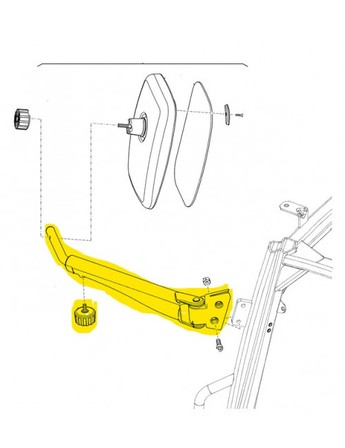 braccio telescopico specchio CNH - cod 84398575