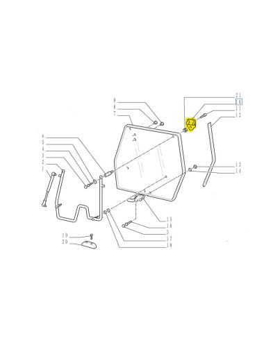 cerniera portello posteriore New Holland - cod 5089565