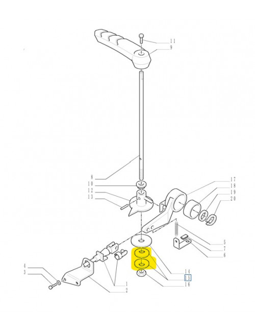 Molla comando a mano acceleratore New Holland -cod 9976467