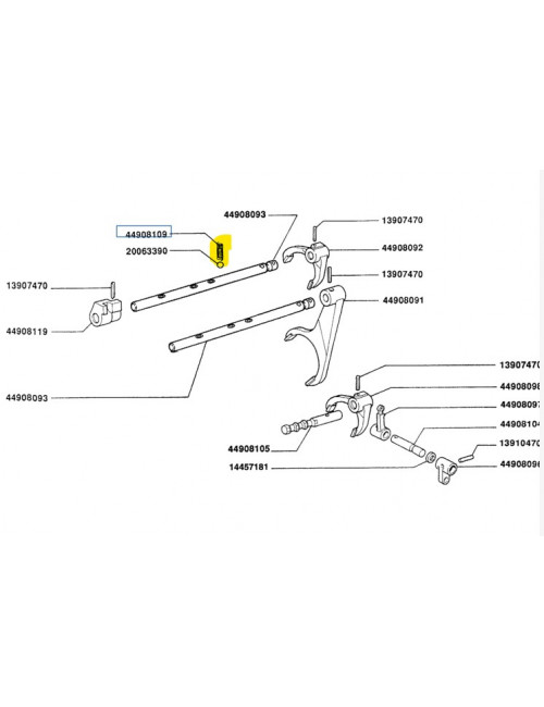 Molla comando riduttore centrale New Holland - cod 44908109
