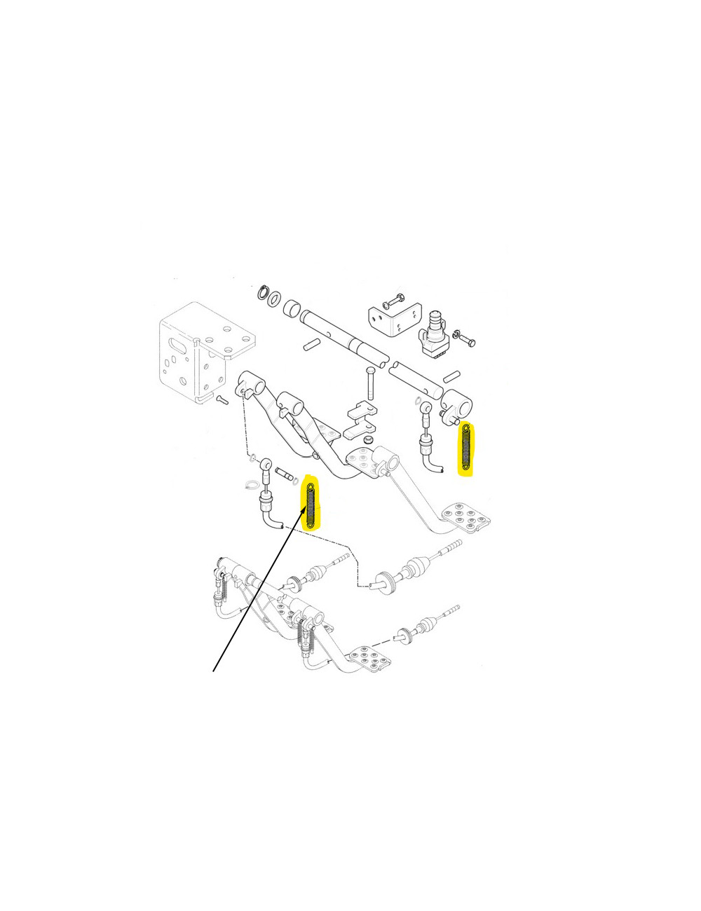 Molla pedali comando freni New Holland - cod 9977835