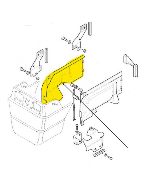 Pannello laterale destro sotto cofano New Holland - cod 5188812
